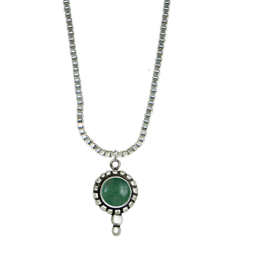 Sterling Silver Little Jade Pendant Necklace